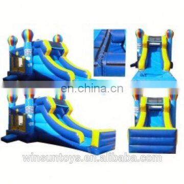 Inflatable Blue Baloon Bouncer and Long Slide Combo