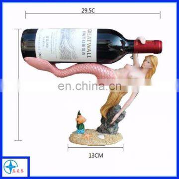 resin mermaid single bottle wine rack, wine bottle holders