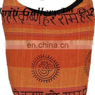 Tribal Shoulder Unisex Jhola Bag Designer Om Fashionable Satchel (Indian Jhola) Stylish Indian Handmade Multi-Purpose Bag