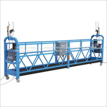 Hoist lifting aluminum suspended platform