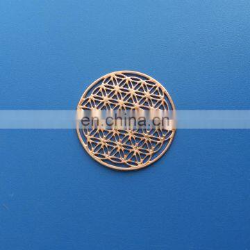 flower of life cut out thin metal tag charms