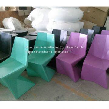 Fiberglass Diamond-shaped Back-rest Chair Dinning Chair photo-3