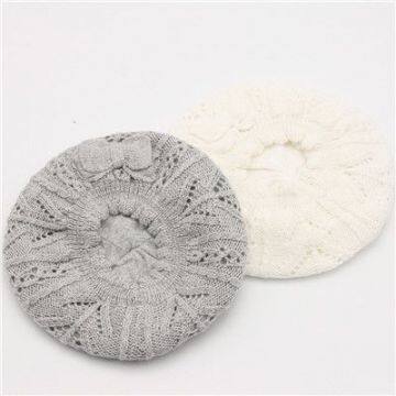 Joy Fashion Accessories Supplier Factory Knitted Hollow Beret Winter Hat
