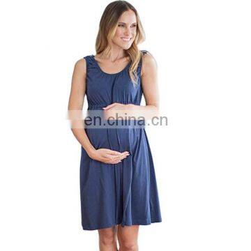 Women Mom Nursing Dress Sleepwear for Breastfeeding Maternity Dress