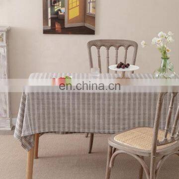 Japanese style indoor kitchen decoration table cover geometric lattice cotton linen fabric jacquard tablecloth