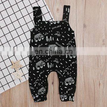 Toddler Boy Jumpsuit Baby Summer Romper Cartoon BUS Letter Print photo-3