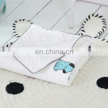 Children's lunch break double-sided cotton printed spring and autumn bean bean flannel blanket