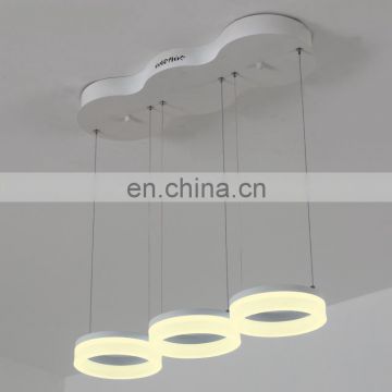 creative three head modern simple restaurant chandeliers round shaped acrylic pendant lamp hanging light