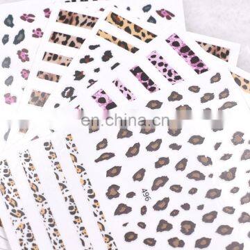 JOYFUL 496-501 Autumn and Winter New Decals 3D Adhesive Leopard Print Nail Beauty Stickers photo-6