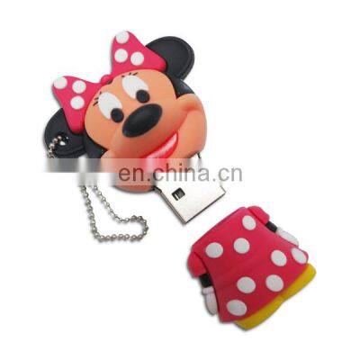 Wholesale PVC material Cartoon anime character custom usb flash drive