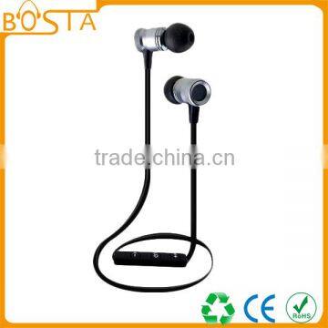 New Patent Stereo Fashion Comfortable Coolest Silver Steel Bluetooth Earphones