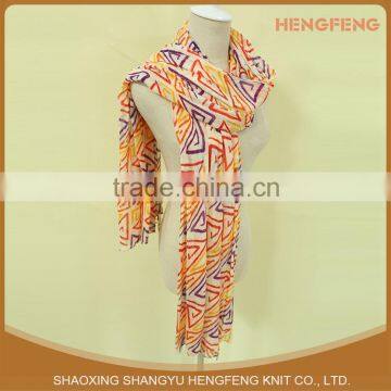 Wholesale Women Custom Fashionable Multi Colored 100% Polyester Printed Chiffon Neck Scarf photo-2