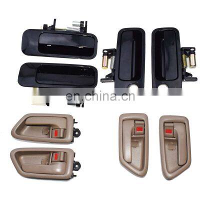 New 8Pcs Tan Inside &Black Outside Door Handle Set For Toyota Camry 1997-2001 69206-AA010,69205-AA010,69220AA010,69210AA010