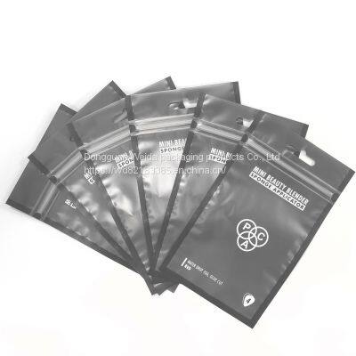 Yin Yang pearlescent film packaging bag socks packaging bag inside and outside black printed self sealing bag customized composite three side sealing bag chain clamp bag