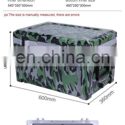 New Design Plastic 50L Cooler Box With Customized Color Arm Green Ice Cooler for Long Time Transport photo-5