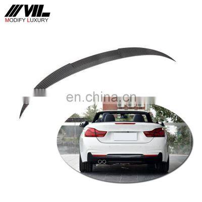 M4 Style for BMW 4 Series F33 F83 Carbon Fiber Rear Spoiler Convertible 2-Door  2014-2019