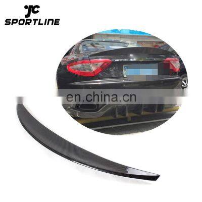 2011-2014 Auto Carbon Fiber Trunk Rear Lip Spoiler For Maserati GT Style