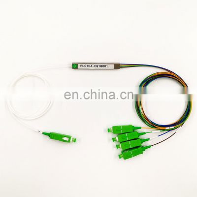 cable active splitter 1x3 1x4 1x6 1x16 1x64 steel tube pon fiber optical plc splitter without connector