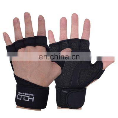 HDD workout great grip sport gym hand gloves weight fitness wholesale long strips weight lifting cycling fingerless gloves