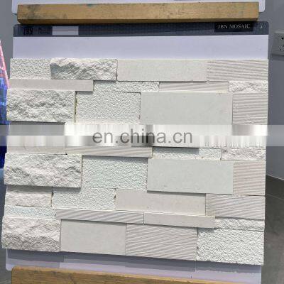 Natural Mosaic Stone Cultured Stone Mosaic 3D Style Brick TilesNatural Stone Mosaic Floor Wall Decoration