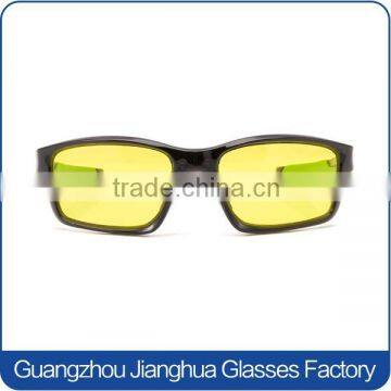 Fashionable anti-scratch yellow lens leisure cycling sunglasses