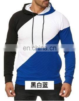 Wholesale Custom Brand Spring and Autumn 3D Stair Cloth Striped Sweater, Personalized Color Matching Hooded Loose Large Size Men photo-4