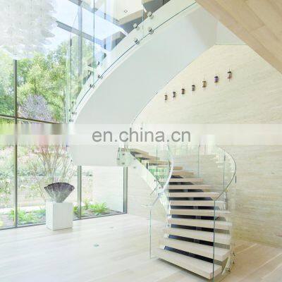 AU Standard Modern Arc Staircase Interiors Double Stringer Arc Stairs Staircase