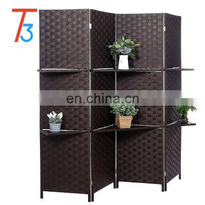 4 Panel sliding wall partitions movable room divider screen