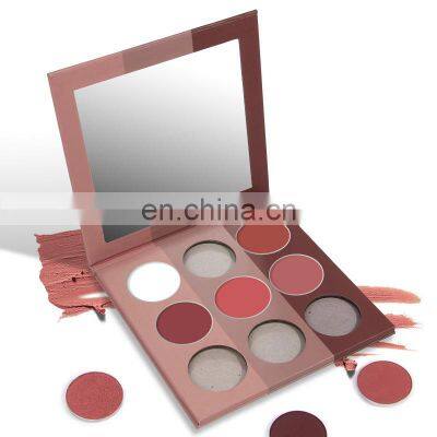 Buy Eco Friendly Makeup Pan With Brush Cardboard Box Packaging Empty Makeup Glitter Highlighter Powder Box