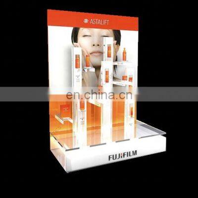 Countertop Cosmetic Display Holder Customize Acrylic Exhibition Stand for Makeup