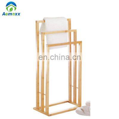 Горячая продажа. Модернистский предмет декора для дома. Оптовая продажа трехъярусного бамбукового вешалки для одежды для спальни photo-2