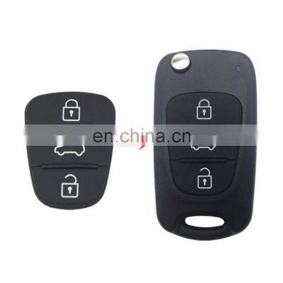 3 Buttons Remote Key Fob Case Rubber Pad For Hyundai I10 I20 I30 IX35 for K ia K2 K5 Rio Sportage Car Key Button Pad