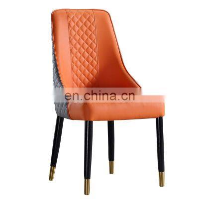 2021 Oem Home Furniture Modern Luxury Ergonomic Wood Solid Leather Restaurant Hotel Dinning Room Chair Wooden Dining Chairs photo-2