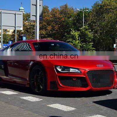 Runde Top Quality Kits For 06-15 Audi R8 V10 Upgrade Regula Design Resin Or Half Carbon Front Bumper Rear Bumper Side Skirts