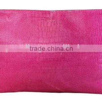 Luxury Good Quality Leather Clutch Exquisite Embossed Crocodile Large Evening Clutch Vintage Bright Soft Handbag photo-4