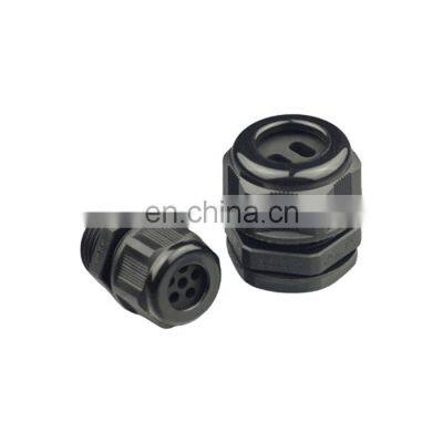 plastic nylon waterproof cable connector IP68 plastic cable fixing head, cable clamping joint seal