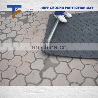 HDPE/UHMW/UHMWPE hard plastic ground protection anti-slip trackway sheet car anti-skid rubber road mat