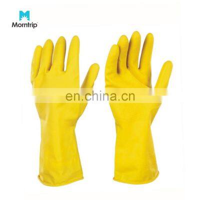 Wholesale Durable Lightweight Waterproof Household Kitchen Heat-resistant Durable Rubber Dish Washing Cleaning Gloves