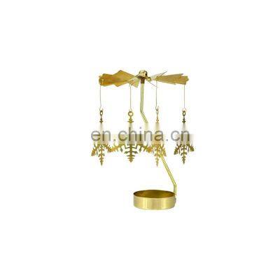 Brand Customization Christmas Tree Carousel Candle Rotating Candlestick Spinning Candle Holder Rotary Tealight Candle Holder photo-5
