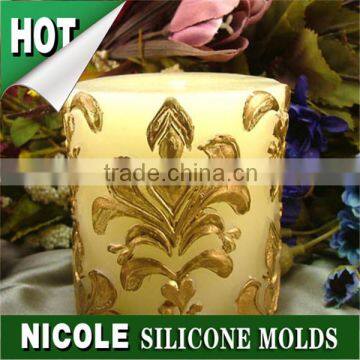 Nicole factory LZ0066 handmade cylinder shape silicone candle mold