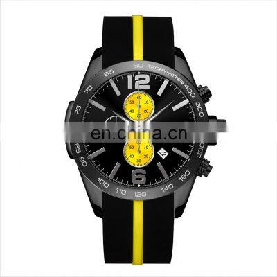 Fashionable Small order custom your logo oem stainless steel luxury chronograph men sports watch