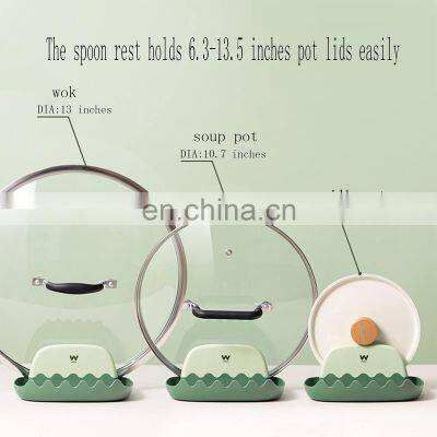 Heat-Resistant Utensil Rest Holder For Kitchen Counter Food Grade BPA-Free Plastic Spoon Rest Organizer for Ladles Tongs Forks photo-3