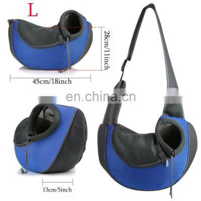 Breathable Pet Dog Carrier Outdoor Travel Pouch Mesh Oxford Single Shoulder Bag Sling Comfort Travel Tote Shoulder Bag photo-3