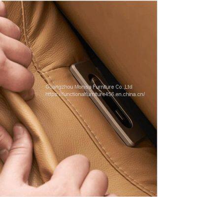 New Hidden Control Panel Function Sofa Italian Double Armrest Headrest Adjustable Combination Sofa Furniture photo-5