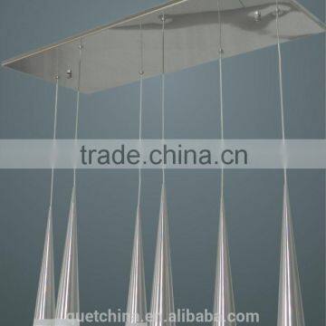 Modern Led Pendant Light Long Canopy Dinning room light Kitchen light Transparent Acrylic Metal Plating/110V-240V