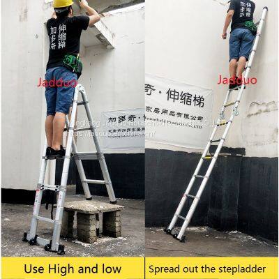 Full Aluminum 2 In 1 Telescopic Ladder