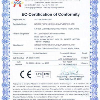 EC-Certification of Conformity