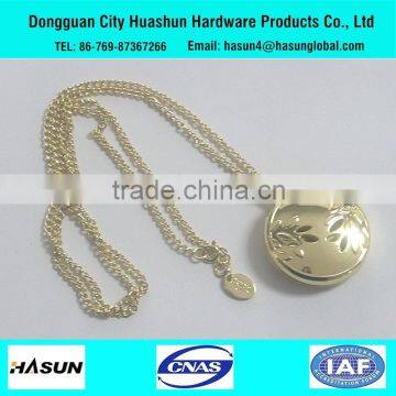 Fancy Women Necklace Low Price Zinc Metal Alloy Plain Pendant Necklace