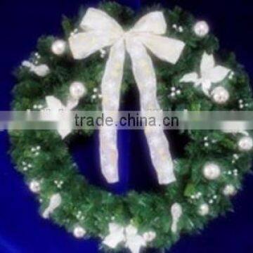 Natural Rattan Christmas Garland With Green Leaves and Berries/luxury Led Christmas Garland photo-2