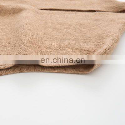 Elegant 100% Cashmere Cardigan Long Sleeveless Sweater Scarf Collar Slim Fit Waist Knitted Spring Season Solid Pattern Front photo-5